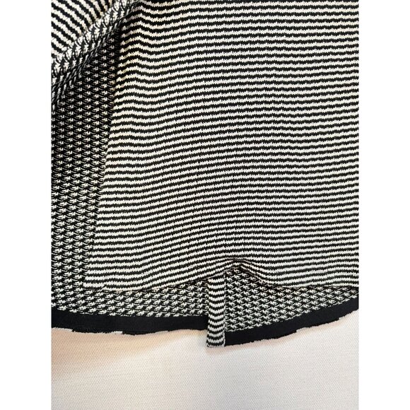 Cabi Womens Turtleneck Knit Sweater Size S Black & White Striped Split Front - Picture 7 of 14